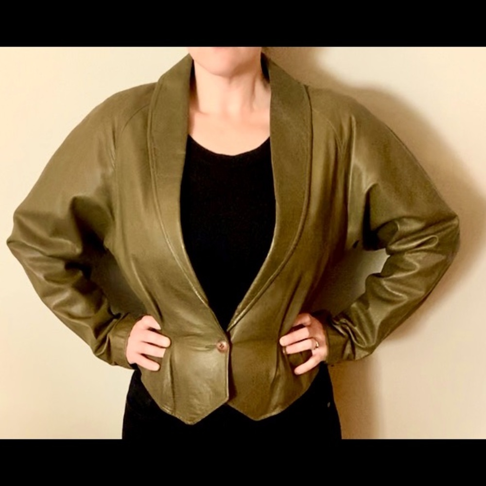 Anne Klein vintage leather jacket